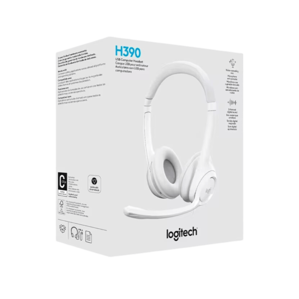 Buy Logitech H390 USB White Headset in Pakistan | TechMatched