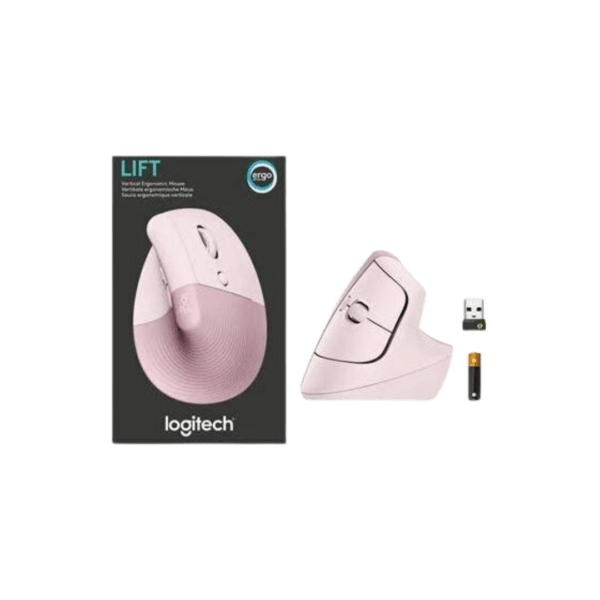 Buy Logitech Lift Vertical Wireless Mouse Pink in Pakistan | TechMatched