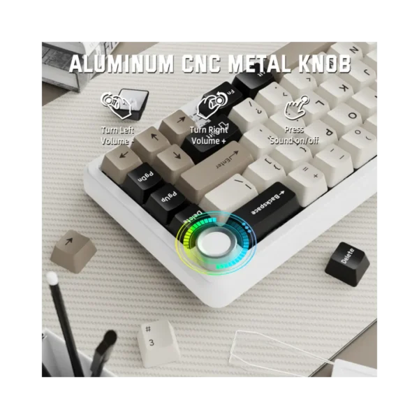 ATTACK SHARK X66 White Cheese Wireless Mechanical Keyboard in Pakistan | TechMatched