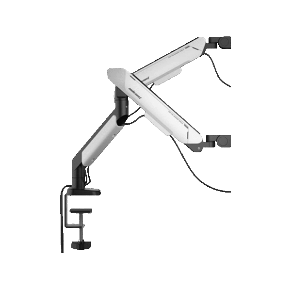 AndaSeat Stealth PRO II Black & White Dual Monitor Arm in Pakistan | TechMatched