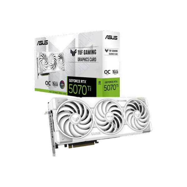 ASUS TUF Gaming GeForce RTX 5070 Ti 16GB White OC Edition Graphics Card in Pakistan | TechMatched