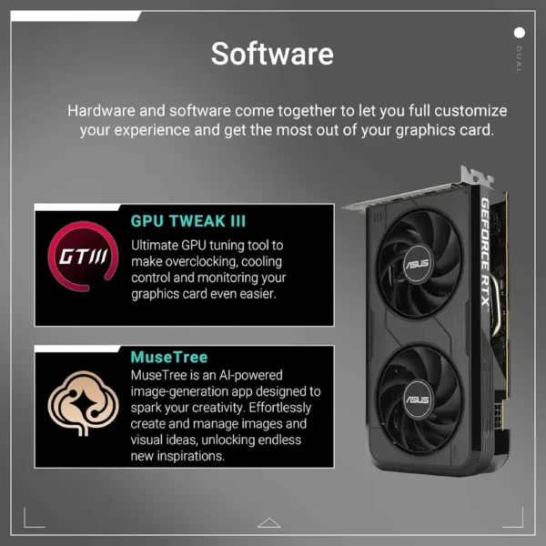 Asus Dual GeForce RTX 5050 8GB GDDR6 OC Edition Graphics Card in Pakistan | TechMatched
