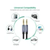 Ugreen 3.5mm Male to 3.5mm Male Cable Gold Plated Metal Case with Braid 1.5m (Blue) in Pakistan | TechMatched