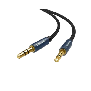 Ugreen 3.5mm Male to 3.5mm Male Cable Gold Plated Metal Case with Braid 1.5m (Blue) in Pakistan | TechMatched