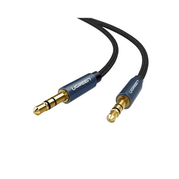 Ugreen 3.5mm Male to 3.5mm Male Cable Gold Plated Metal Case with Braid 1.5m (Blue) in Pakistan | TechMatched