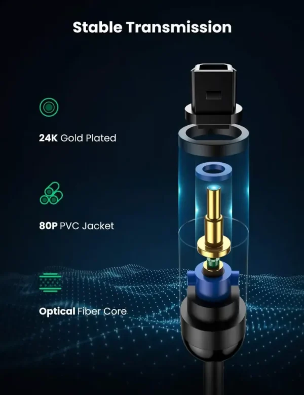 Ugreen Toslink Fiber Optical Audio Cable 3M in Pakistan | TechMatched