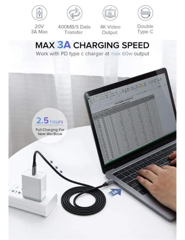 Ugreen USB-C 3.1 Male To Male GEN1 5A Data Cable in Pakistan | TechMatched