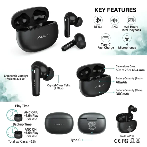 AULA H150 True Wireless Earbuds in Pakistan | TechMatched