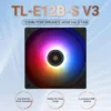 Buy Thermalright TL-E12B-S V3 Single Pack 120mm Case Fan (Black) in Pakistan | TechMatched