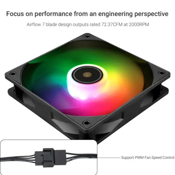 Buy Thermalright TL-E12B-S V3 Single Pack 120mm Case Fan (Black) in Pakistan | TechMatched