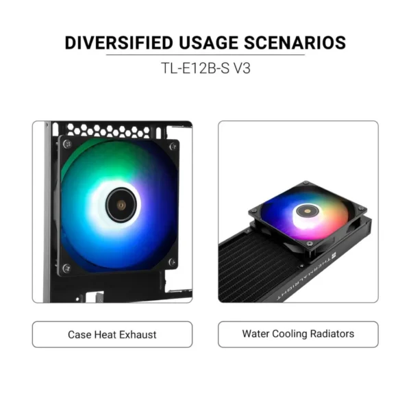 Buy Thermalright TL-E12B-S V3 Single Pack 120mm Case Fan (Black) in Pakistan | TechMatched
