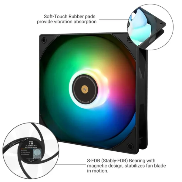Buy Thermalright TL-E12B-S V3 Single Pack 120mm Case Fan (Black) in Pakistan | TechMatched