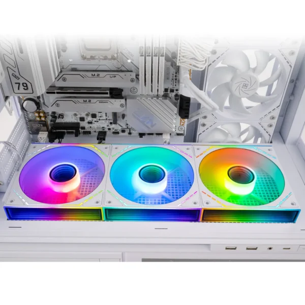 Buy Thermalright TL-M12QRW-S X3 120mm 3 Pack Case Fan (White) in Pakistan | TechMatched
