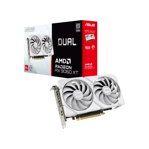 ASUS Dual Radeon RX 9060 XT 16GB GDDR6 White Edition Graphics Card